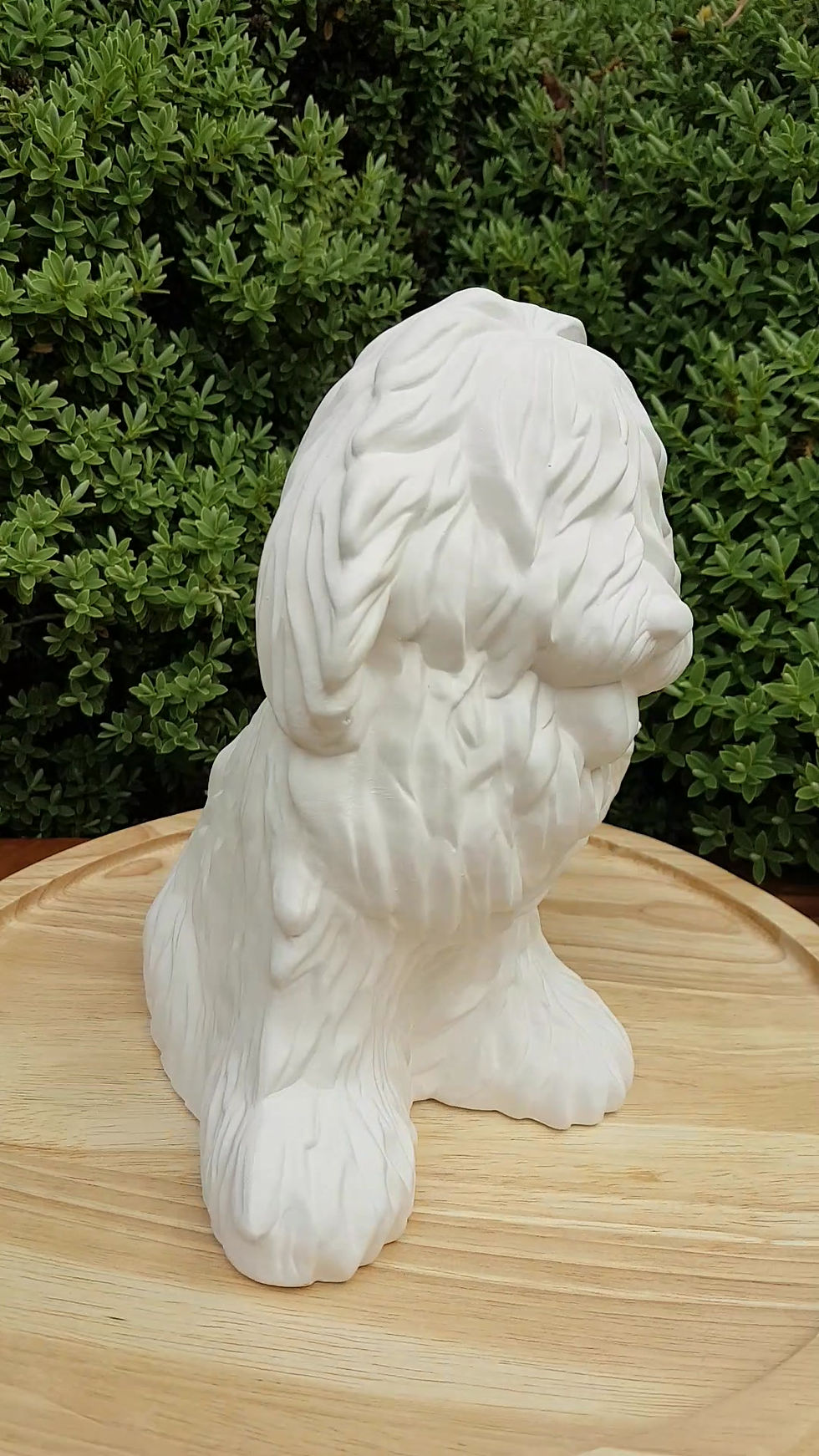 Thumbnail: Old English sheepdog ceramic bisque figure 360 degree view video