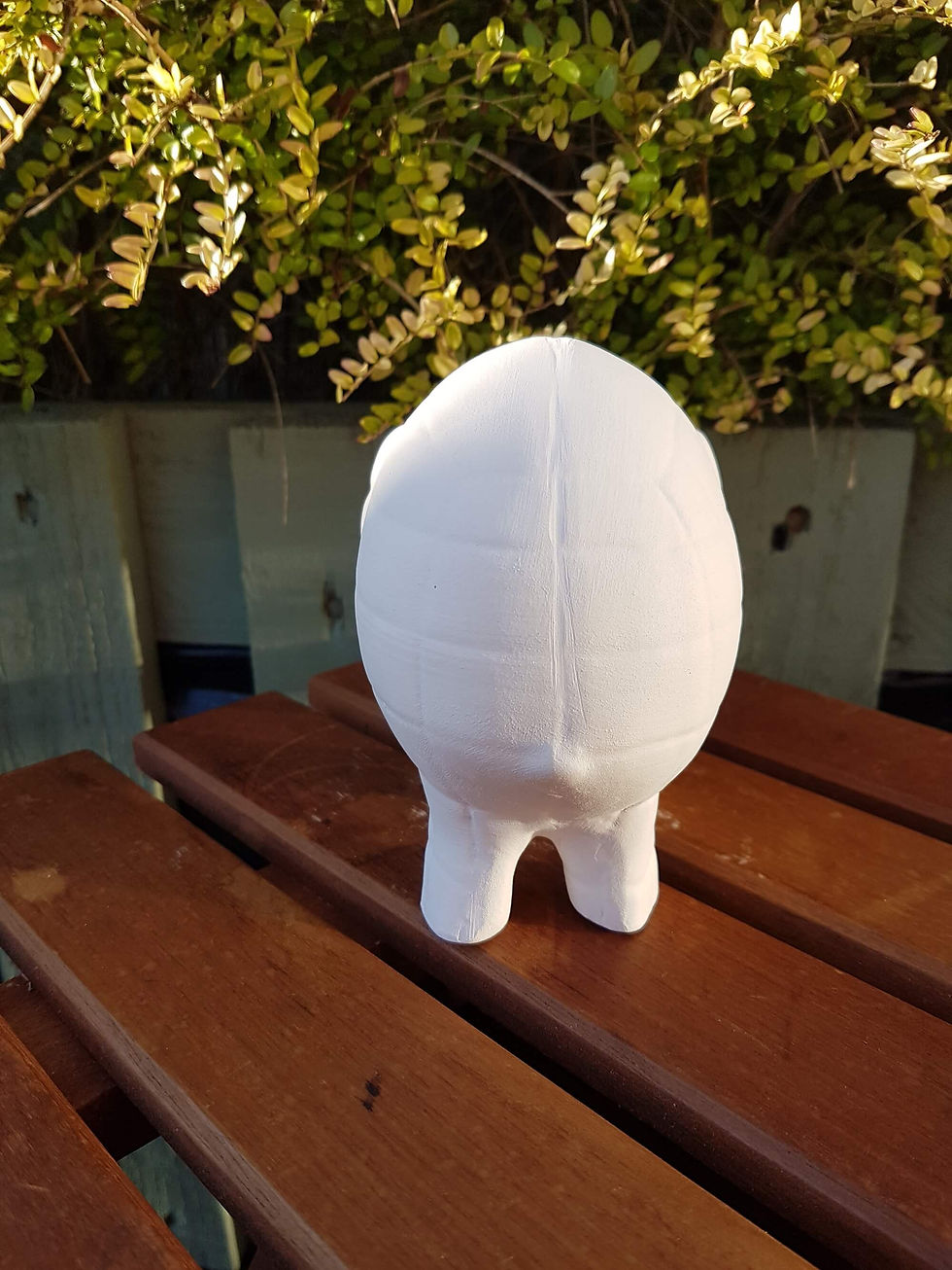 Thumbnail: Officially licensed ceramic Elmer the patchwork elephant figure back view