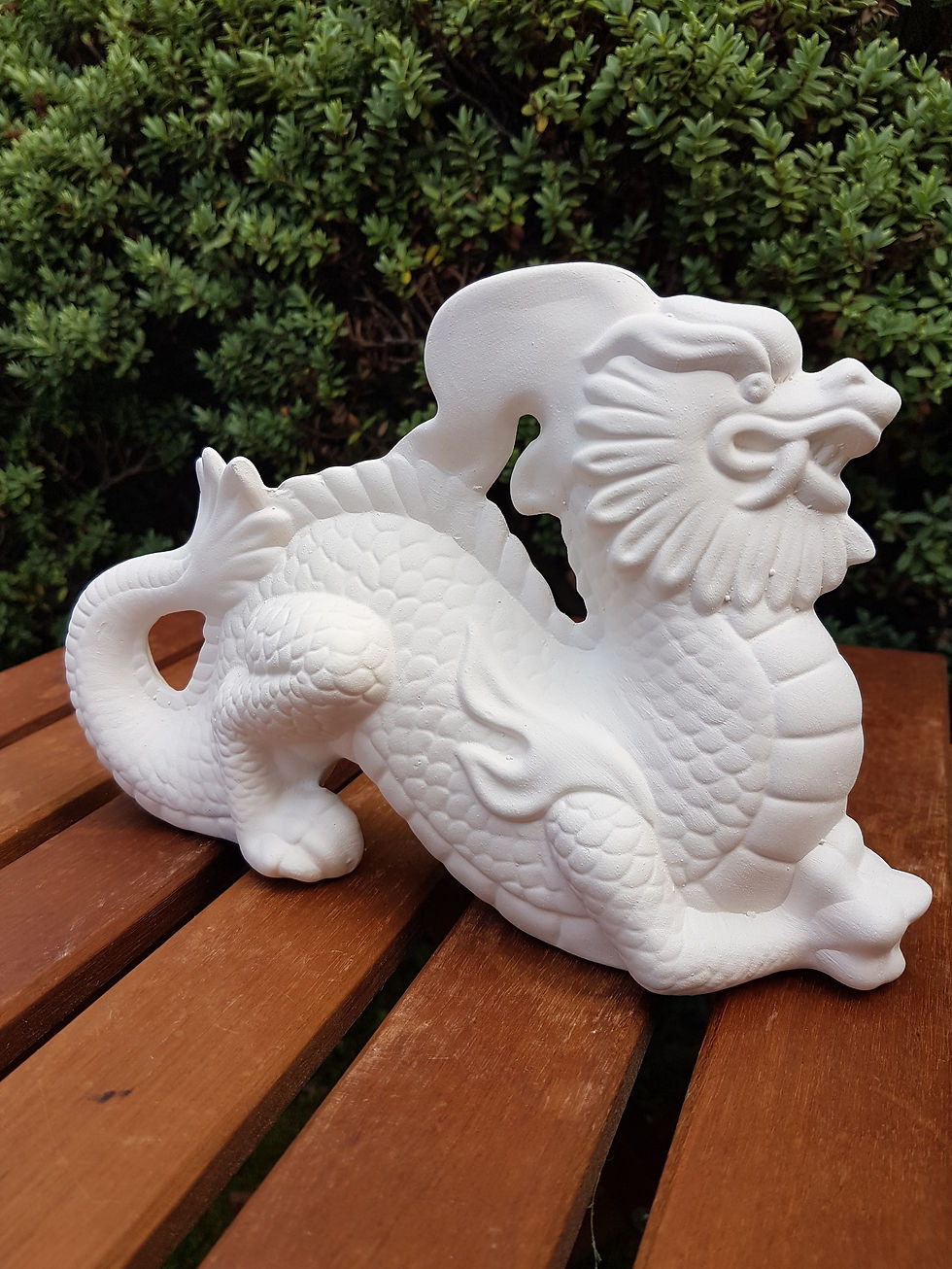 Thumbnail: Chinese Dragon ceramic bisque figure right side view