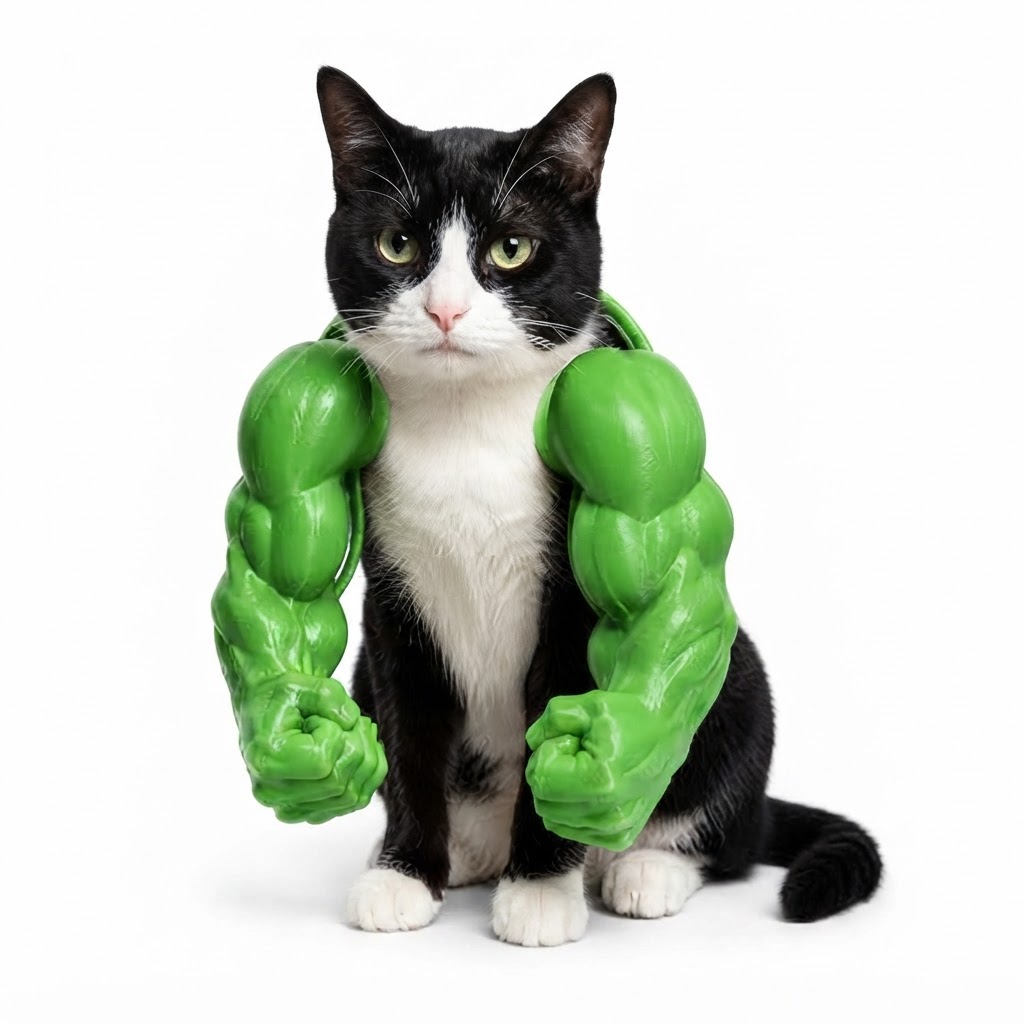 Hulk Muscle Arms Cat Costume