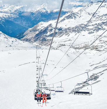 Ski lift, French Alps.