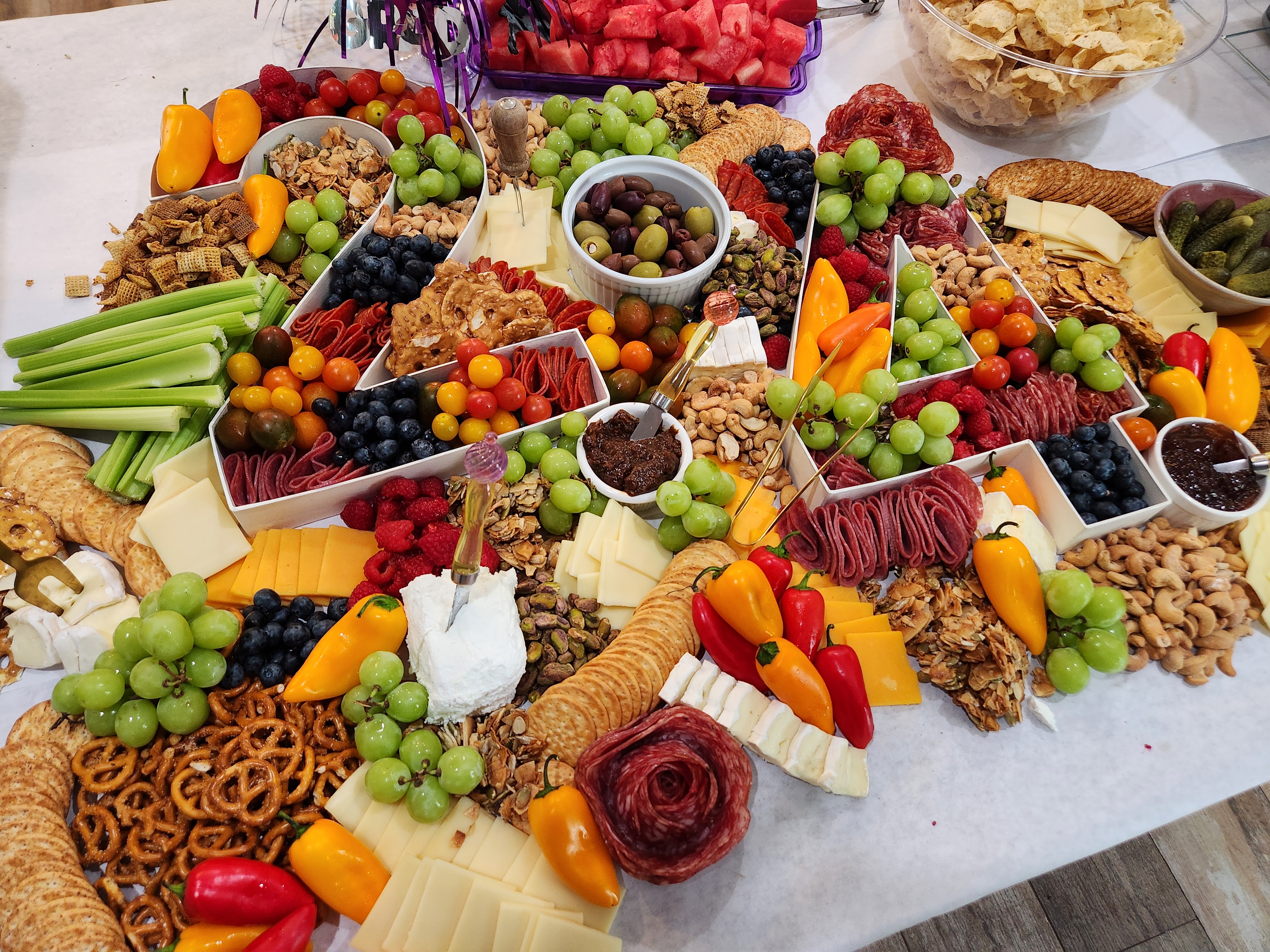 Arranged Food and Objects