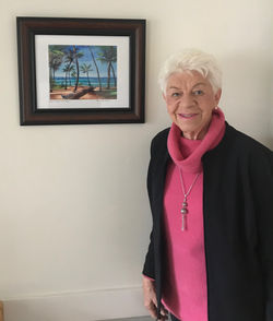 Kathy Furrur with Beach at Mama's Fish H