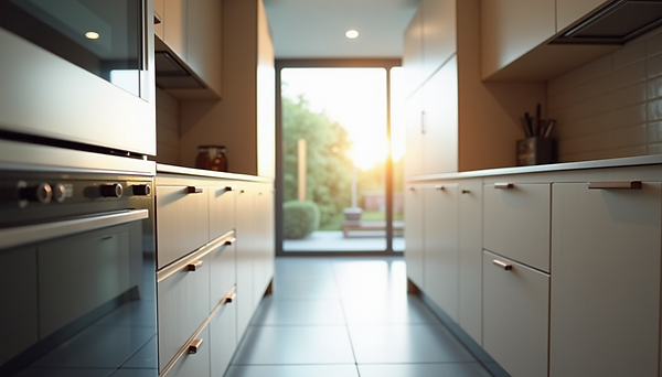 Contemporary kitchen featuring natural wood textures for a warm, modern look