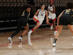 Plum, Aces hit milestones in 118-95 win over Dream