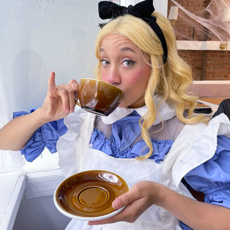 Alice Warms Up With Some Tea 