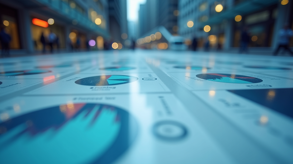 Eye-level view of a digital dashboard displaying project management metrics