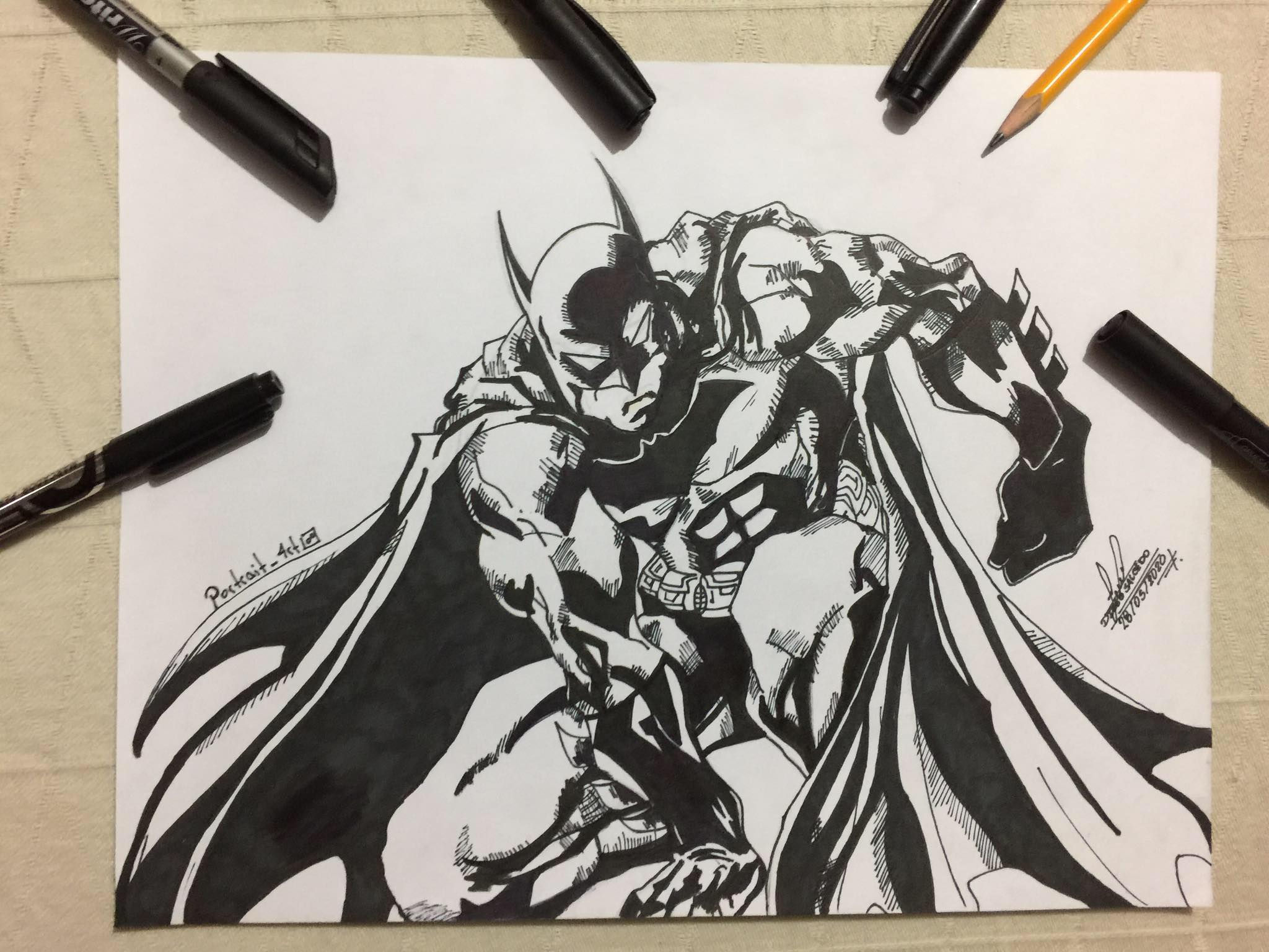 Dibujo de Batman versión comic