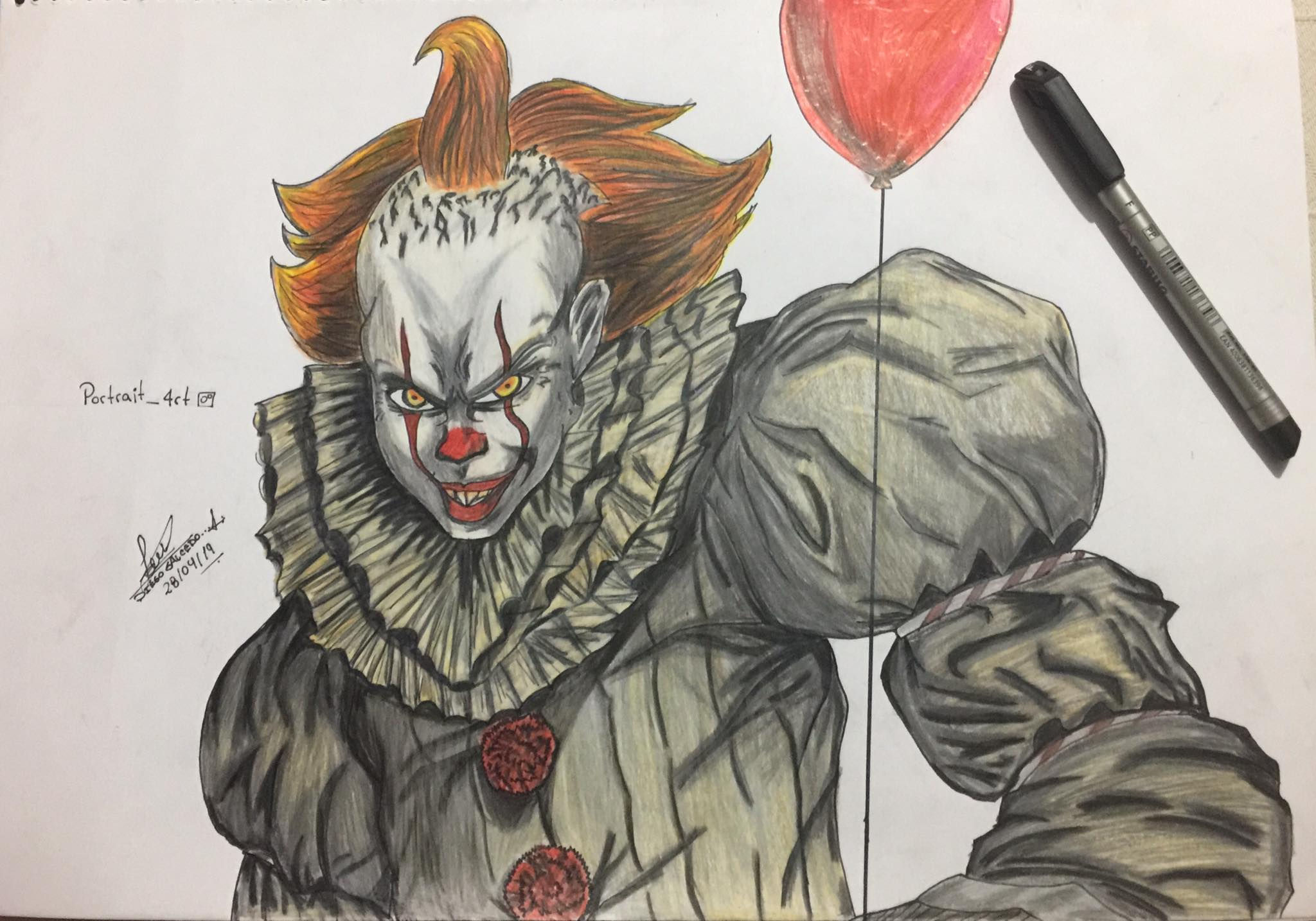 Dibujo de It (El payaso asesino)