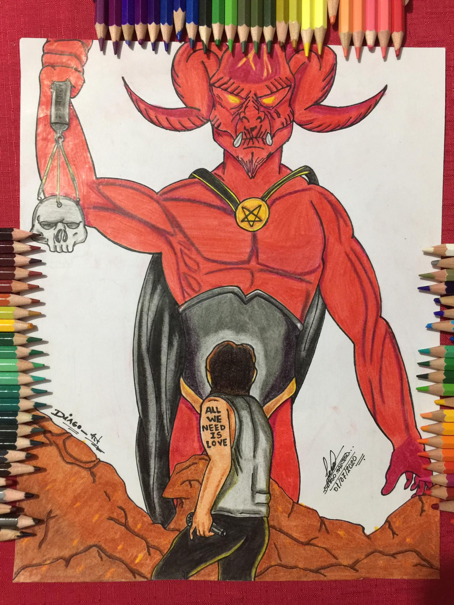 Dibujo homenaje a Canserbero