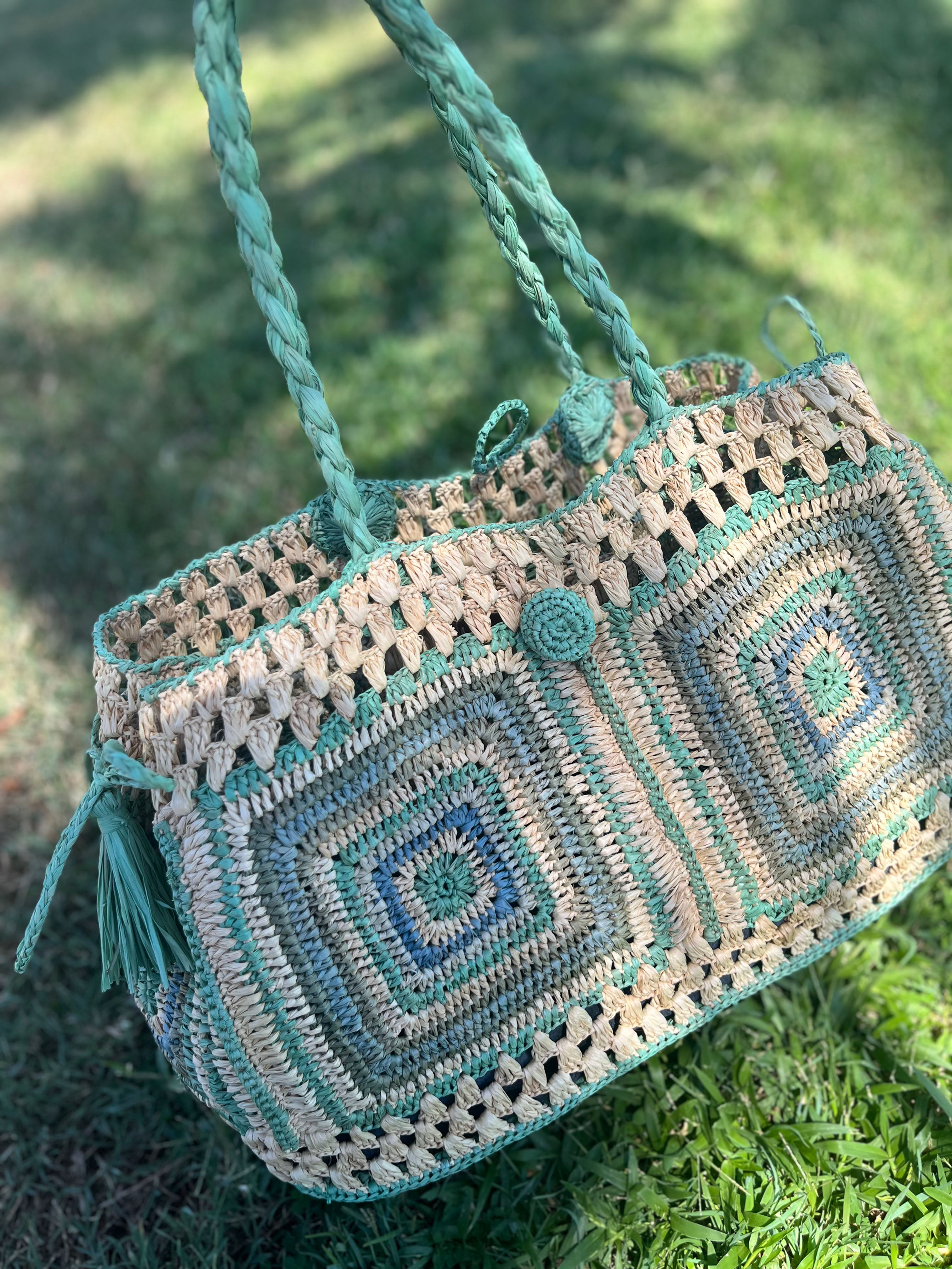 Cabas FouFou turquoise, taille M
