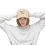 Thumbnail: Dame Power! Unisex Distressed Cap in Cream