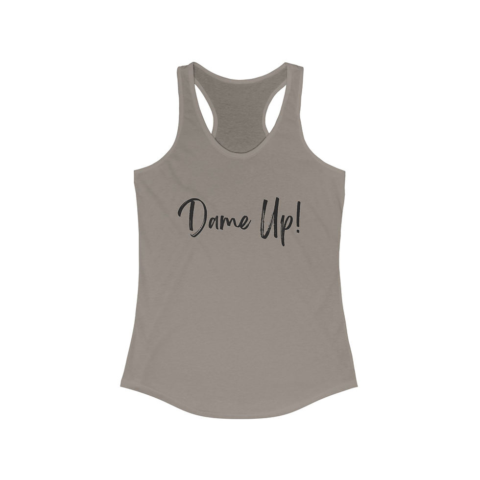 Thumbnail: Dame Up! Women's Ideal Racerback Tank in white