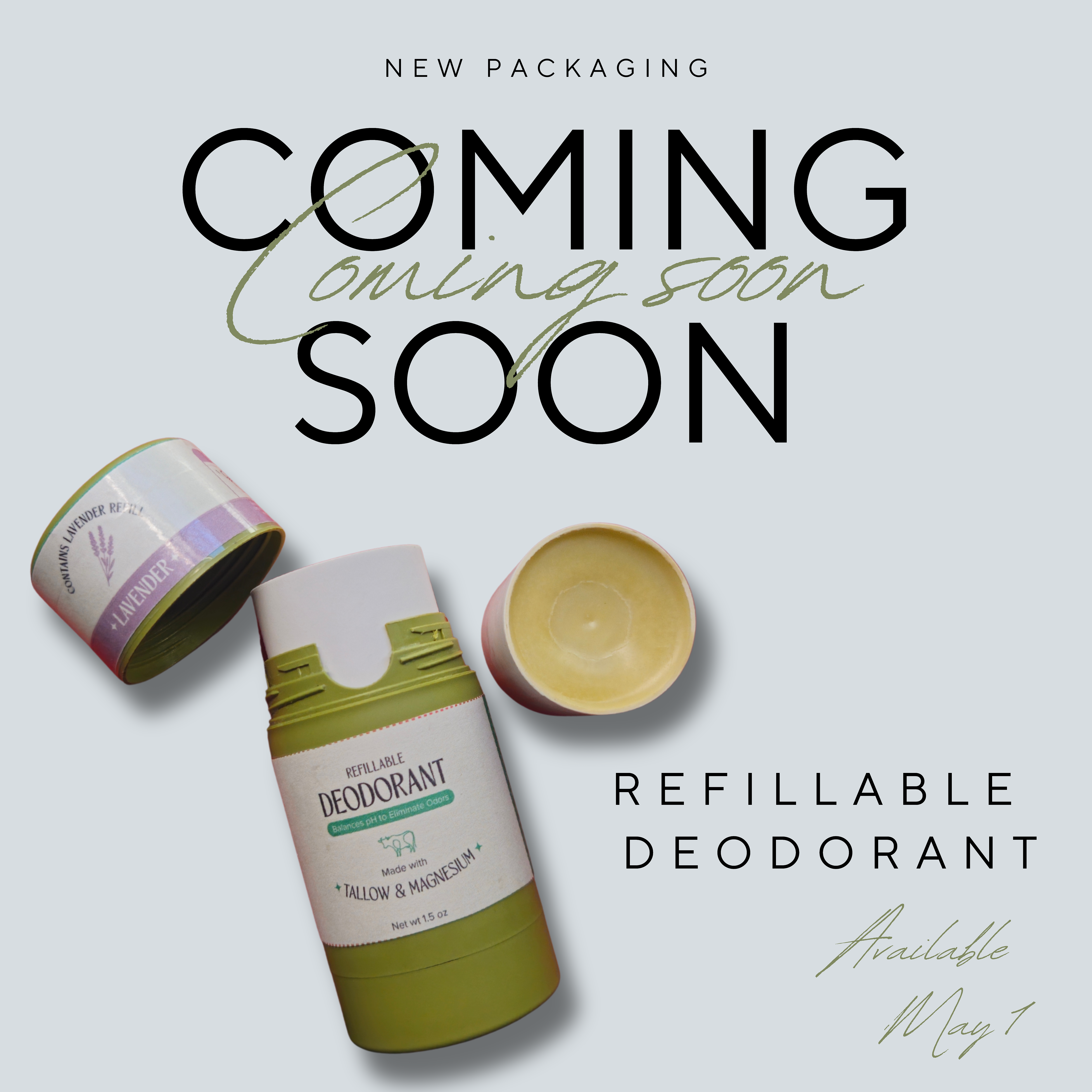 Refillable Natural Deodorant Stick