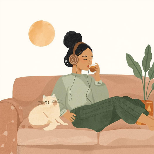 matte watercolour illustration. slight texture. Muted earthy palette (sage, terracotta, cr