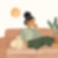 matte watercolour illustration. slight texture. Muted earthy palette (sage, terracotta, cr