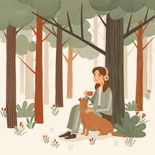 matte watercolour illustration. slight texture. Muted earthy palette (sage, terracotta, cr