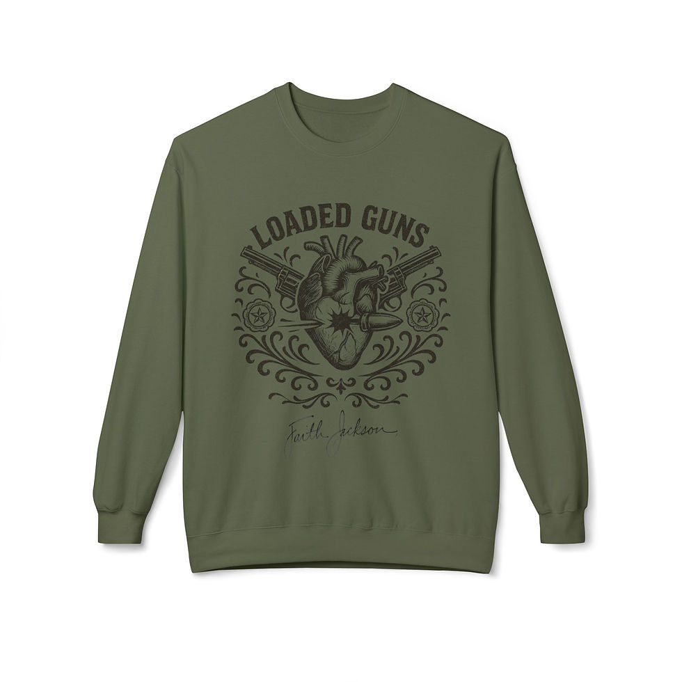 Thumbnail: Loaded Guns Heart Crewneck Sweatshirt 