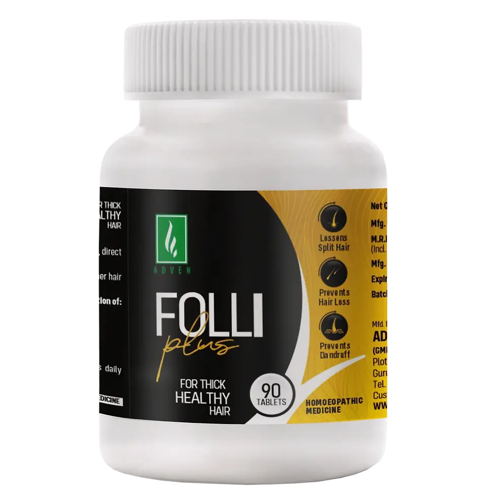 Folli Plus tablets for thick healthy hair bottle
