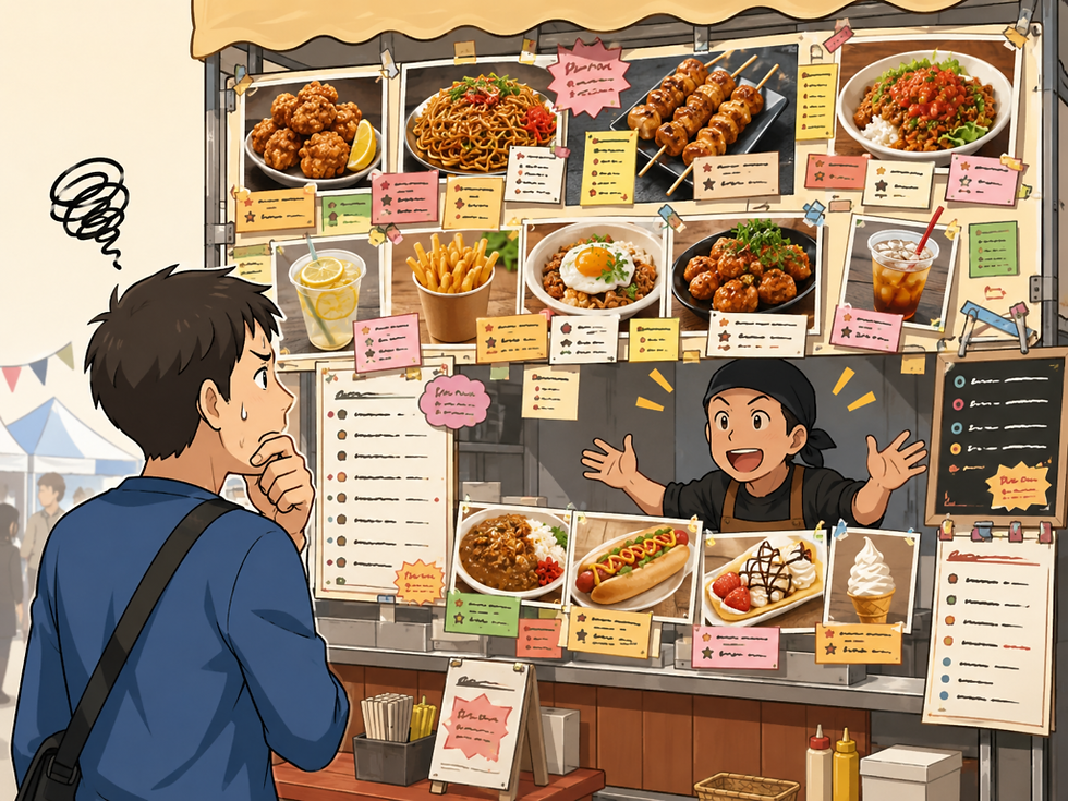メニューが多い店舗イメージ