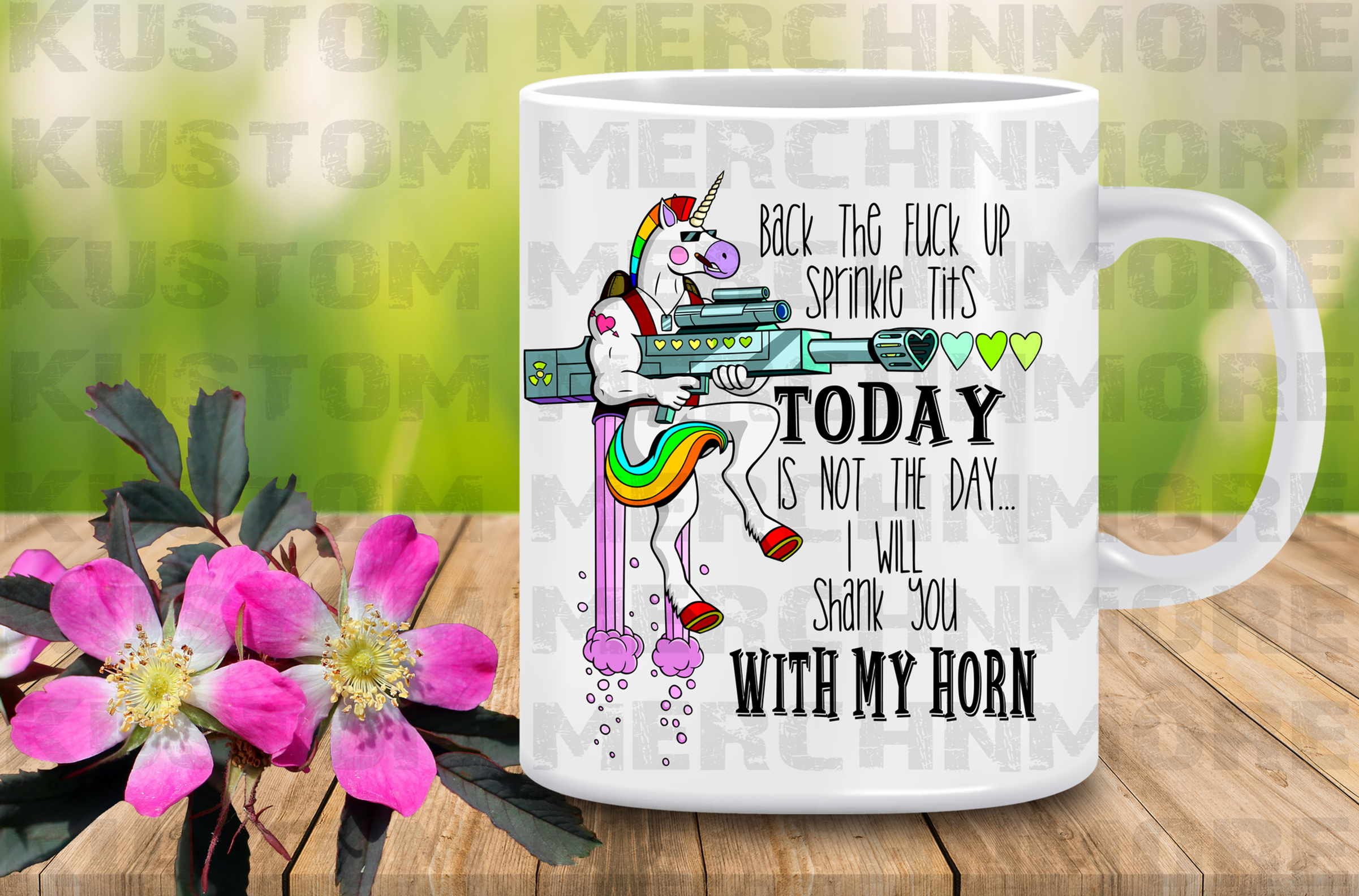 Back the fuck up sprinkle tits  -Unicorn Mug