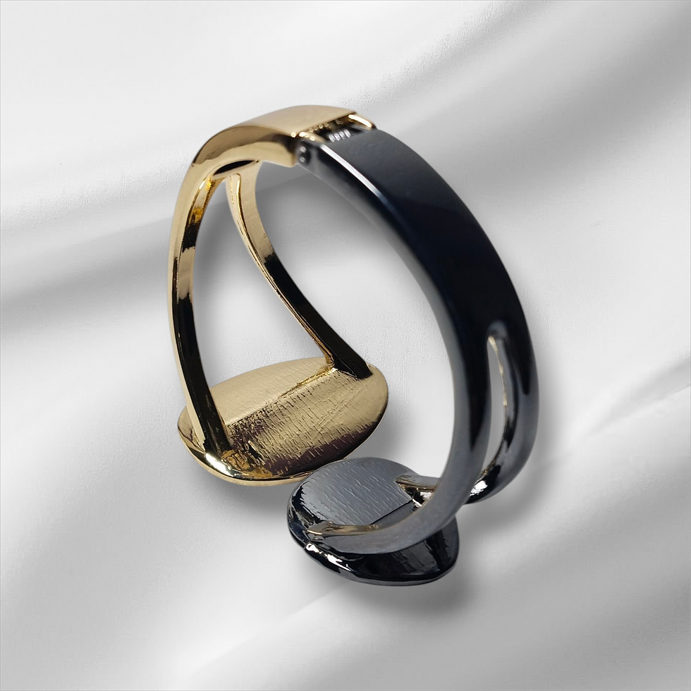 Elegant two-tone bracelet on white surface, Lavish Jewellery on display