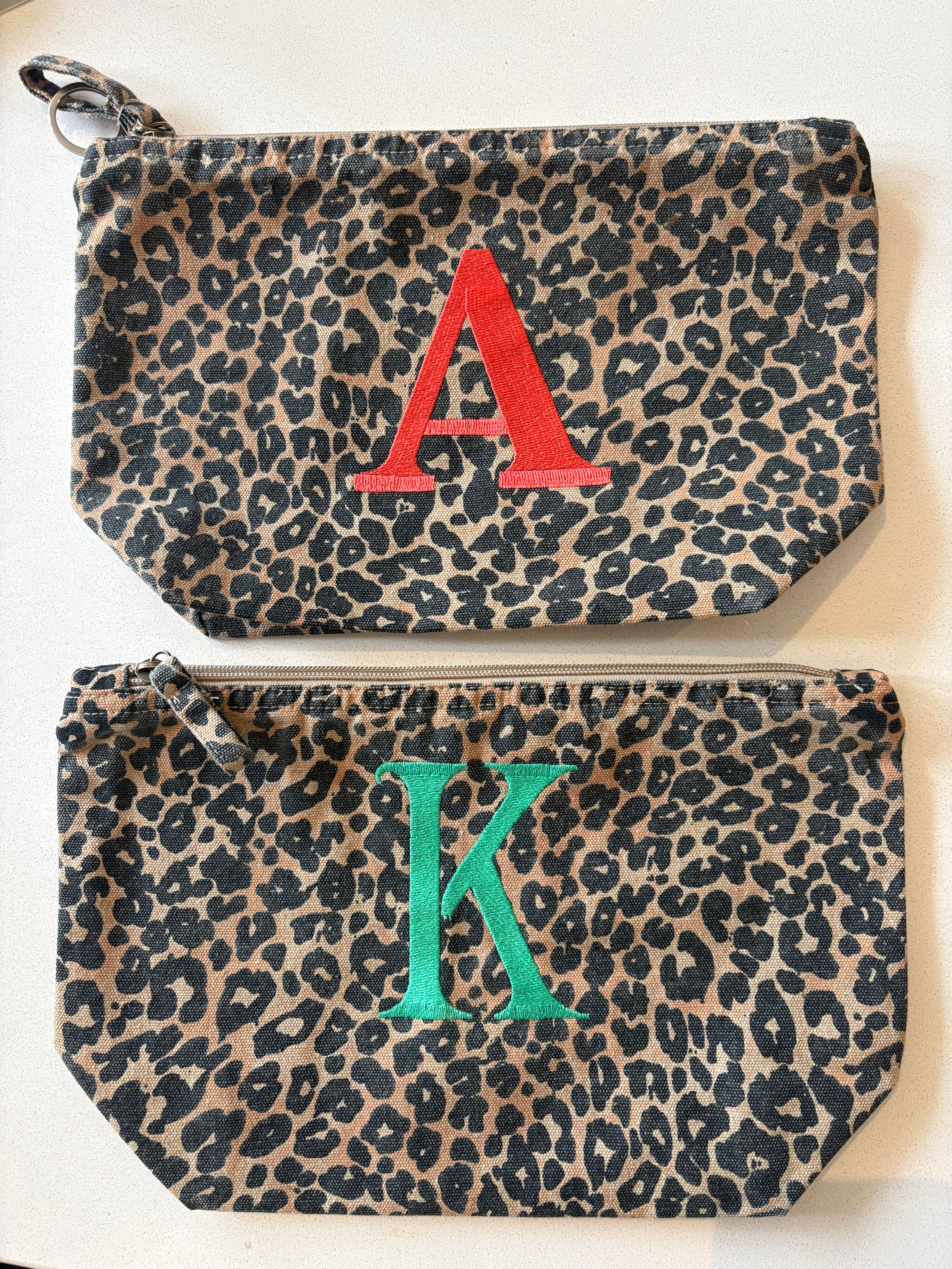 Leopard print accessory bag 