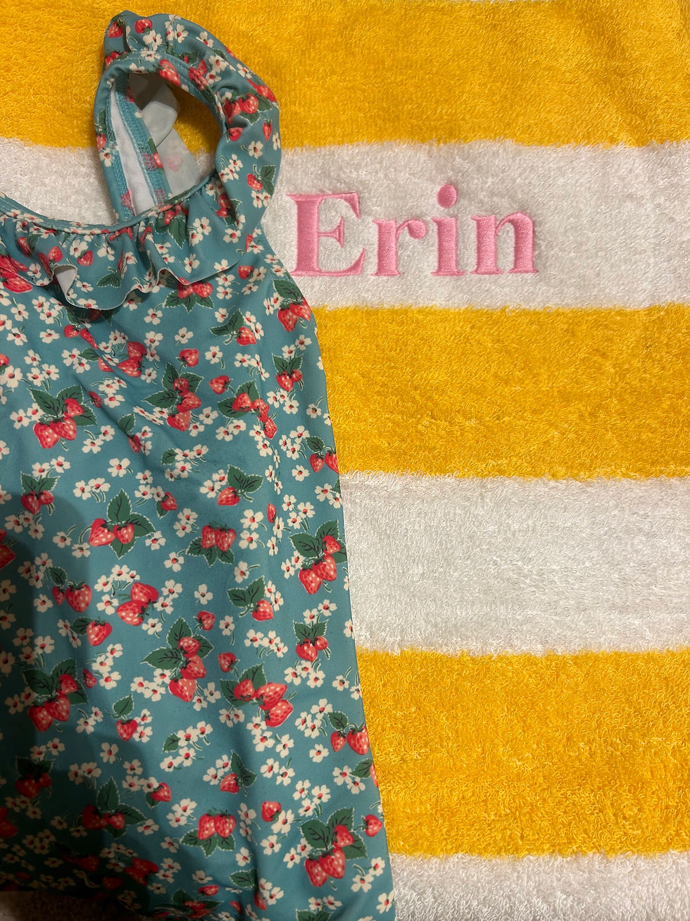 Thumbnail: Personalised Striped beach/pool towel