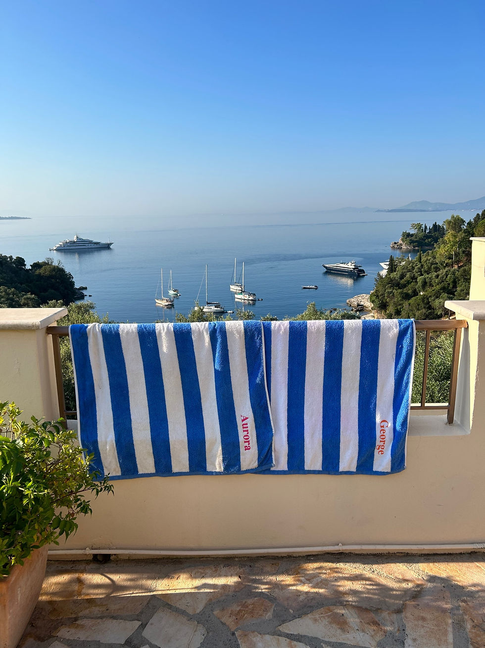 Thumbnail: Personalised Striped beach/pool towel