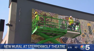 NBC 5 Chicago: Artist Tony Fitzpatrick Creates Mural for Steppenwolf's New Building
