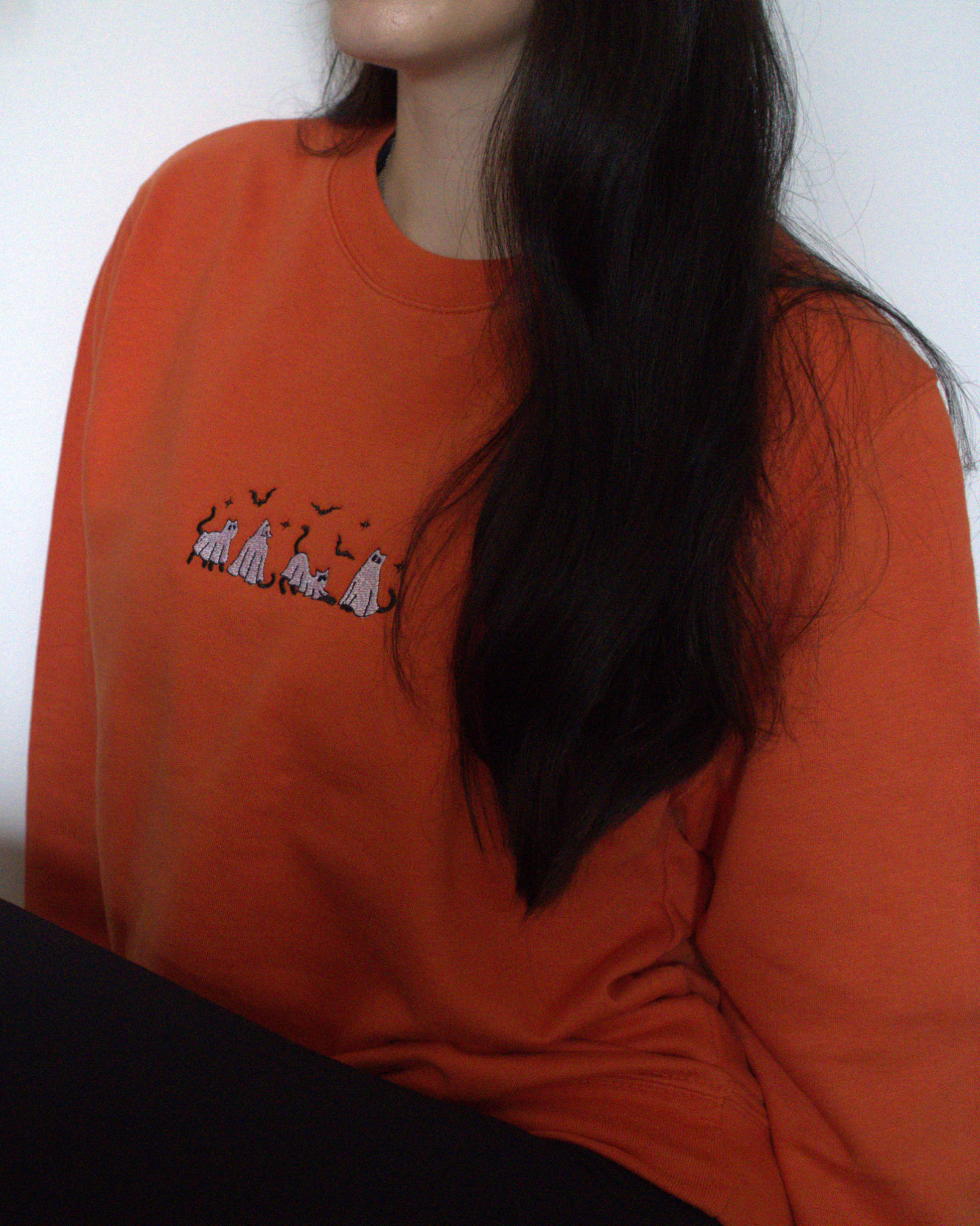 Ghost cat sweatshirt