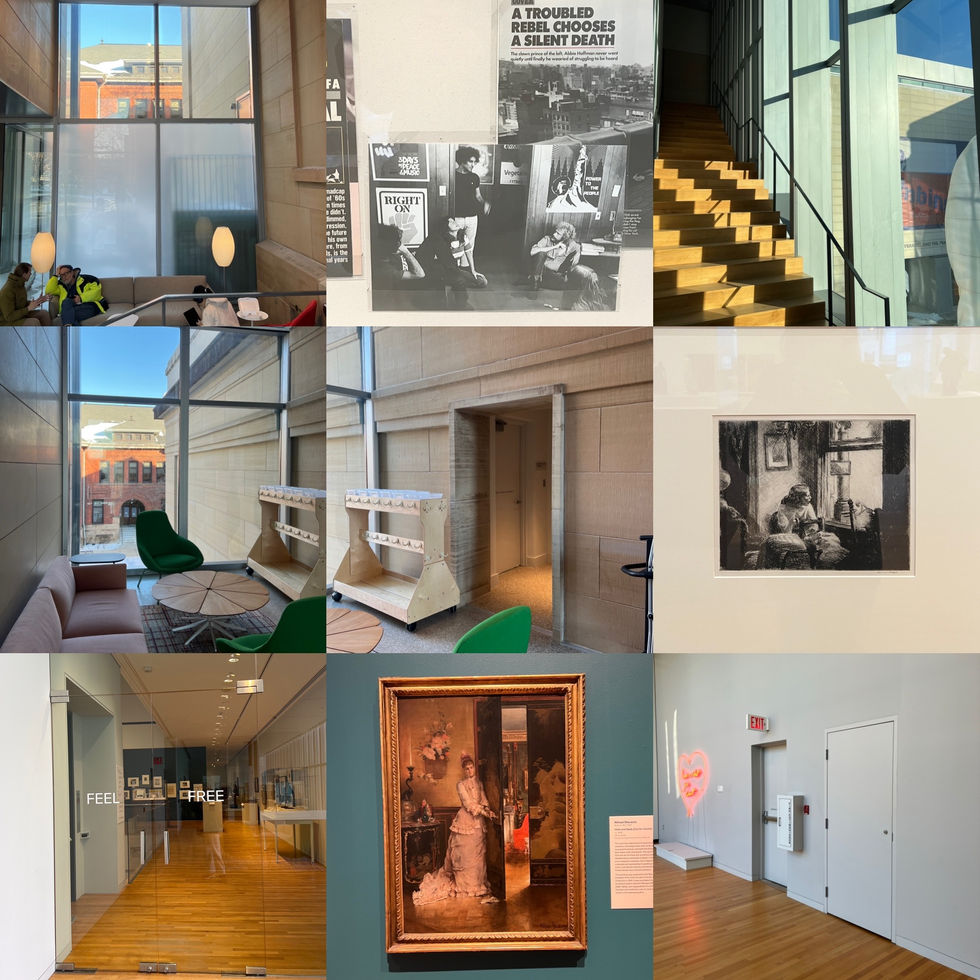 For an introductory architecture coarse, I did a walk-through and pieced together a series of images that reflect the UMMA's efficient use of space and form to achieve its purposes. Modern and seasonally rotating cultural work keeps visitors engaged on the first floor, and the natural light guides them through increasingly historical fine artworks on the upper floors.