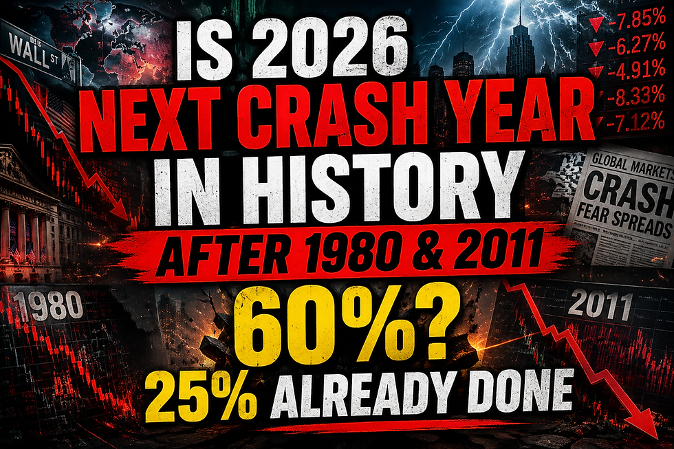 AFTER 2 MAJOR GOLD CRASHES 50% TWICE IN 50 YEARS, IS 2026 NEXT CRASH YEAR?