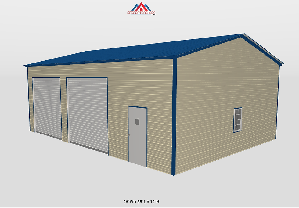 26x36x12 2 Car Garage