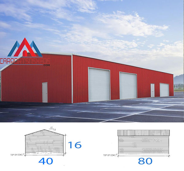 40x80x16 commercial garage