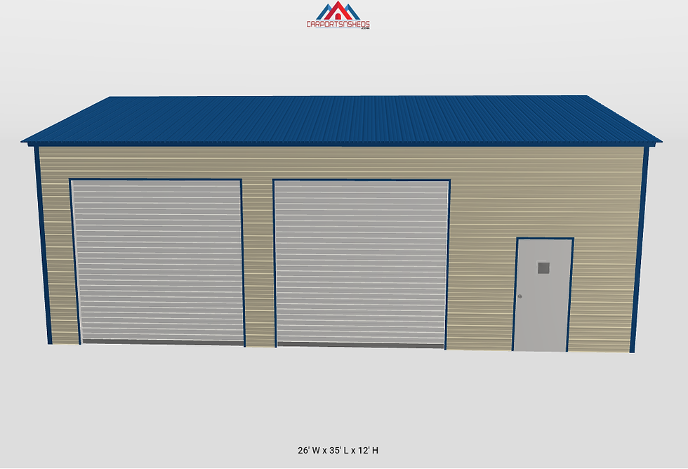 26x36x12 2 Car Garage