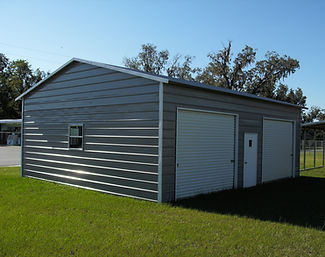 metal garage, 2 car vertical garage