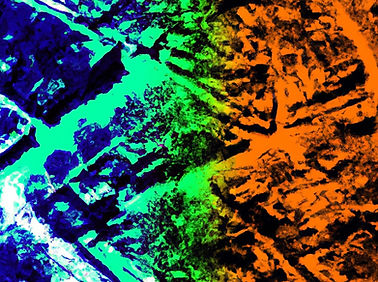 a wide shot showing damages from war, fi