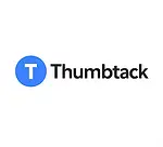 Thumbtack logo with blue circle and white 'T' text.