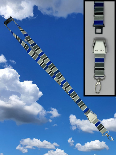 Seatbelt Buckle Lanyard United Airlines 