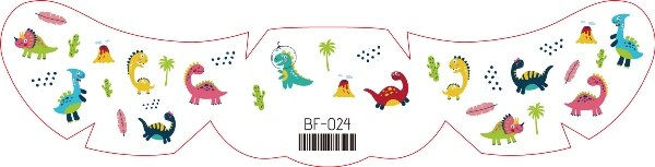 Miniature : New Face Temporary Tattoos for Children Cartoon Butterfly Dinosaur Face Eye