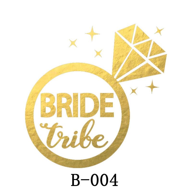 Miniature : 10pc Bridal Team Bridesmaid Team Temporary Tattoo Bachelor Bride Party Sticker