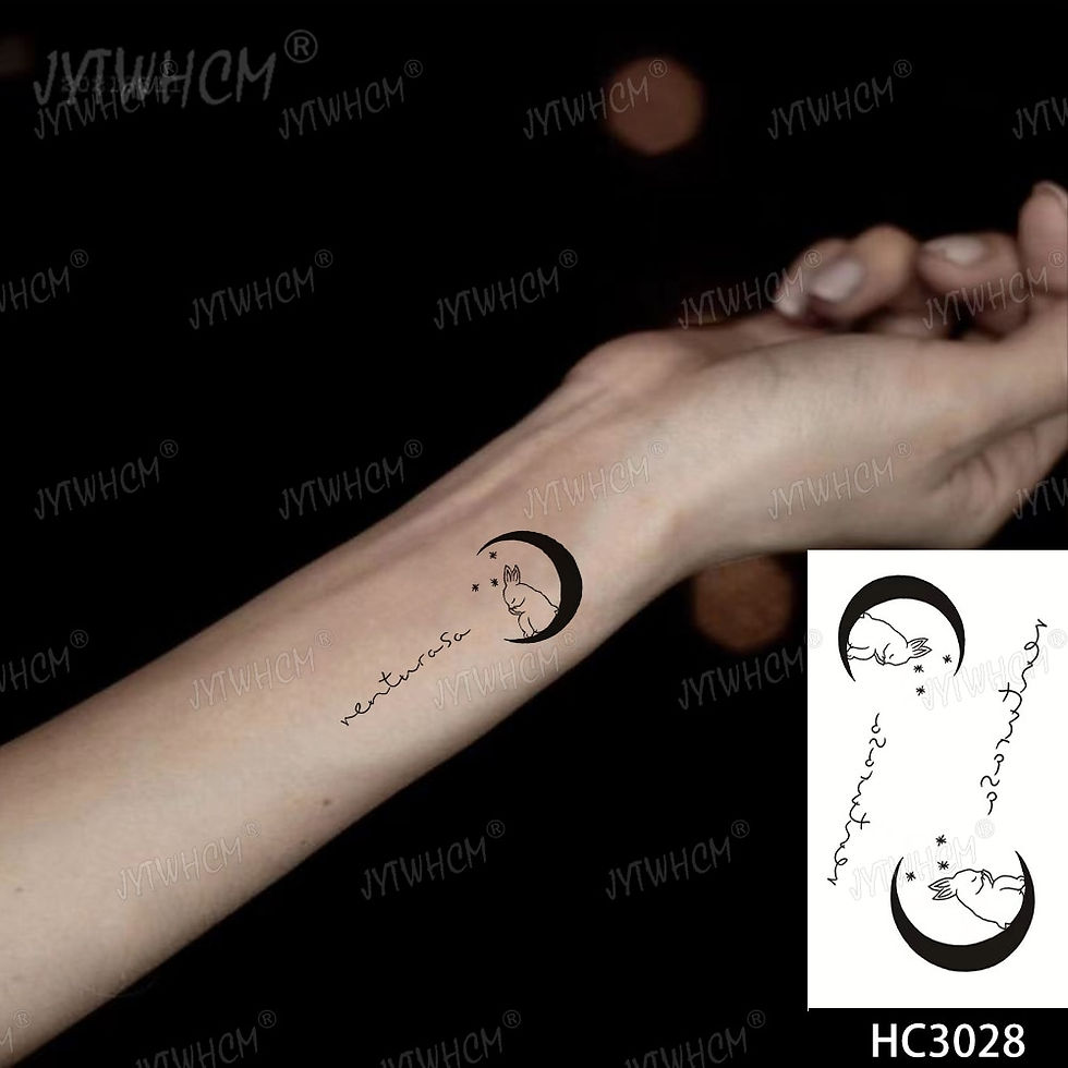 Miniature : Waterproof Temporary Tattoo Sticker Female Body Makeup Flame Finger Tattoos Men
