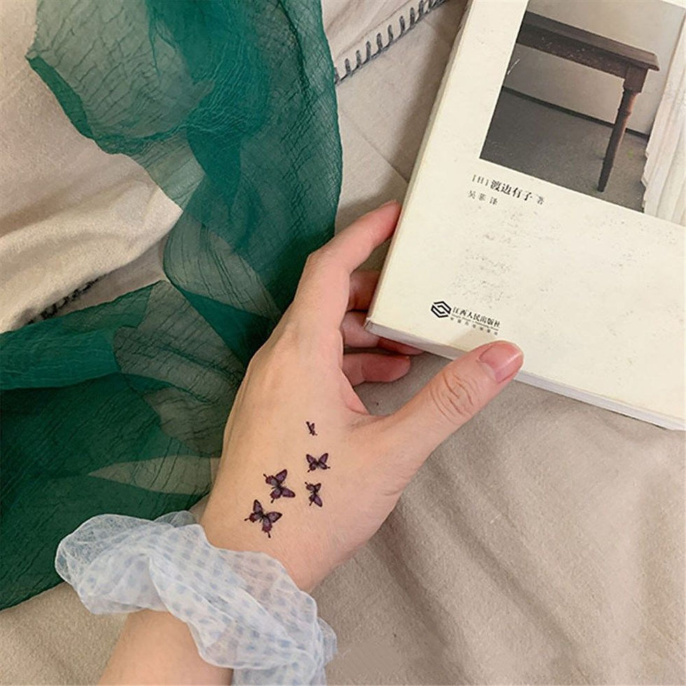 Miniature : New Butterfly Tattoos Waterproof Blue Butterfly Temporary Tattoo Men Women
