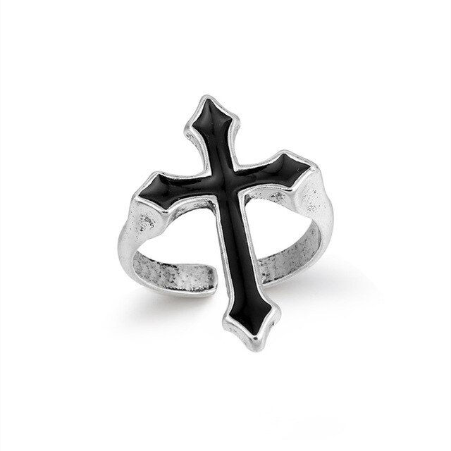 Miniature : Chain Four Fingers Open Women Rotate Rings for Women Party Gift Fashion Jewelry
