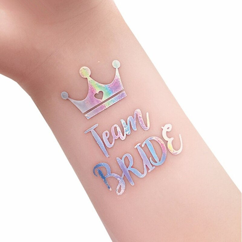 Miniature : Wedding Decorations Tattoo Sticker Bridesmaid Gift Team Bride Bachelorette