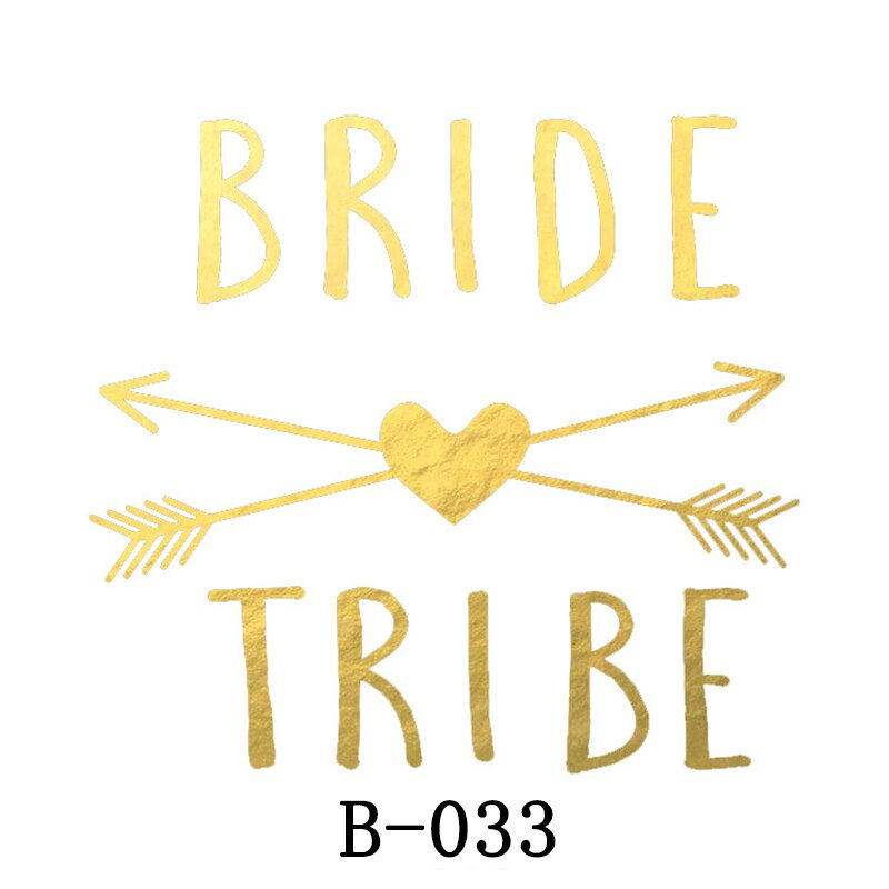 Miniature : 10pc Bridal Team Bridesmaid Team Temporary Tattoo Bachelor Bride Party Sticker