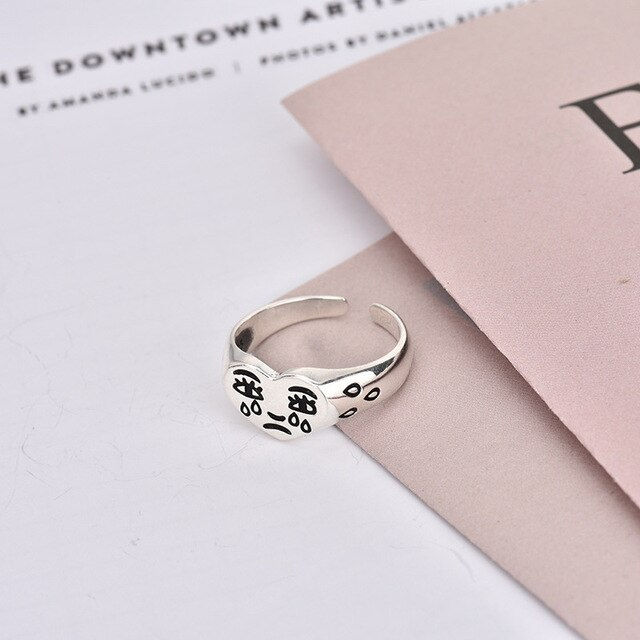 Miniature : Chain Four Fingers Open Women Rotate Rings for Women Party Gift Fashion Jewelry