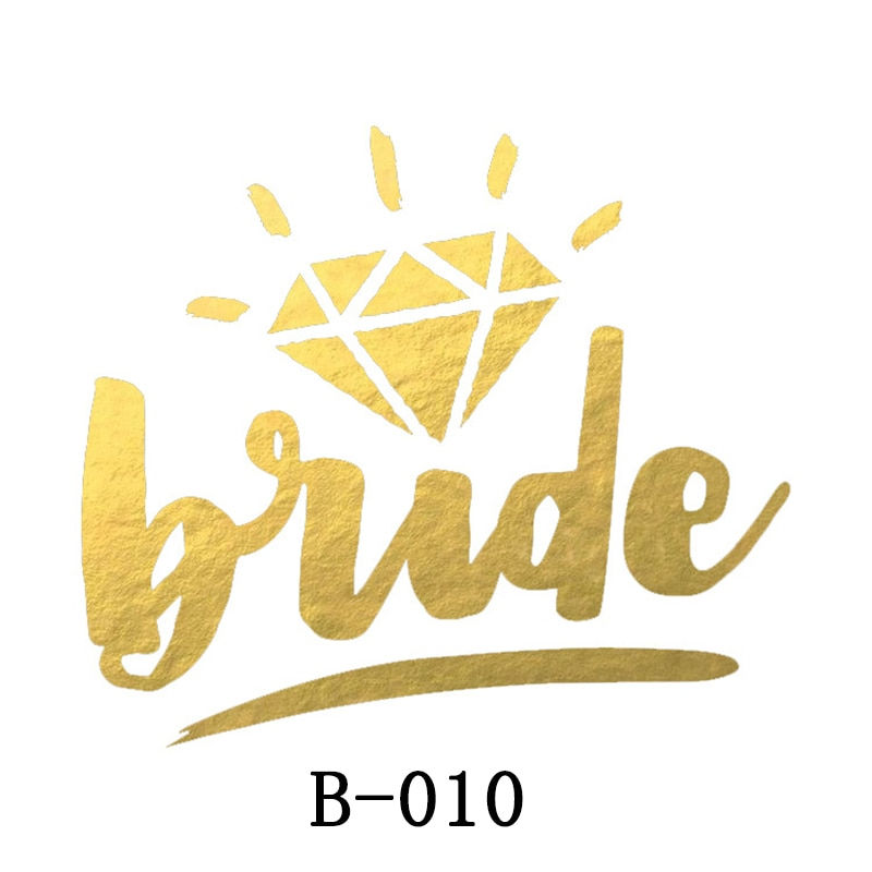Miniature : 10pc Bridal Team Bridesmaid Team Temporary Tattoo Bachelor Bride Party Sticker