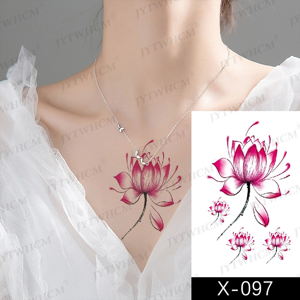 Miniature : Waterproof Temporary Tattoo Sticker Female Body Makeup Flame Finger Tattoos Men